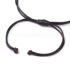 Cordoncino in poliestere cerato coreano ecologico intrecciato regolabile&nbsp;AJEW-JB01205-02