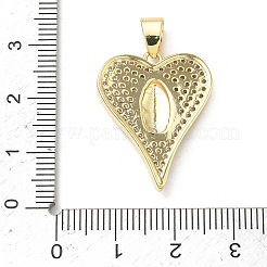 Pendenti in zirconi cubici trasparenti in micro pavè di ottone&nbsp;KK-P350-26A-01