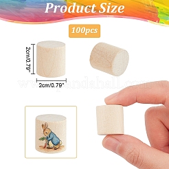 Unfertige runde Säulen aus Buchenholz&nbsp;DIY-WH0349-08