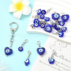 20 stücke 4 arten handgemachte bösen blick Bunte Malerei anhänger dekorationen&nbsp;HJEW-YW00316