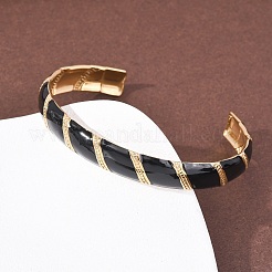 Bracelets en acier inoxydable 304 émaillé pour femmes&nbsp;BJEW-H637-01G