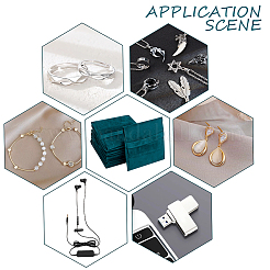 Klappenbeutel aus Samt für Schmuck&nbsp;ABAG-WH0038-43D