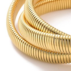 Armband aus ineinandergreifenden flachen Schlangenketten aus Edelstahl 304&nbsp;BJEW-G642-01G