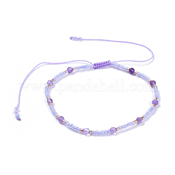 Bracciali con perline intrecciati con filo di nylon regolabile&nbsp;BJEW-JB04376