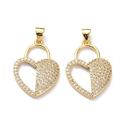 Pendentifs en laiton zircon cubique transparent&nbsp;ZIRC-L100-126G