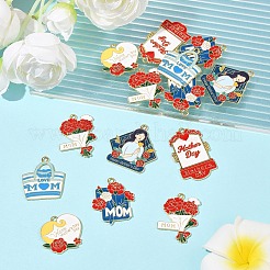 24 pendentif en alliage émaillé pour la fête des mères&nbsp;FIND-FS0003-90
