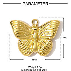 Pendentifs en acier inoxydable 304&nbsp;STAS-OY001-13G