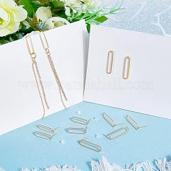 12 paio di orecchini ovali in ottone di 2 misure con 925 perni in argento sterling per donna&nbsp;KK-FH0005-08