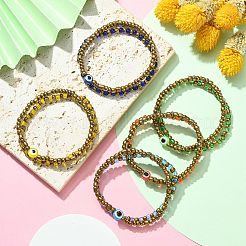 Ensemble de bracelets extensibles en perles de résine pour femmes&nbsp;BJEW-JB09604