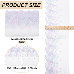 5 Yards Polyester-Stickerei-Muschel-Spitzenband&nbsp;OCOR-BC0006-66B