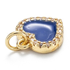 Pendenti in zirconi cubici trasparenti in micro pavè di ottone&nbsp;ZIRC-M115-43G-C