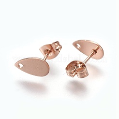 Accesorios para pendientes de acero inoxidable 304 con revestimiento iónico (IP)&nbsp;STAS-O119-11A-RG