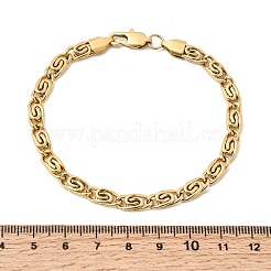 Armbänder mit spiralförmigen Gliedern aus Edelstahl 304 für Damen&nbsp;BJEW-K240-11G