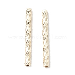 Placage en rack perles de tube droites en laiton&nbsp;LS-KK-WH0061-03B-G