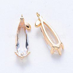 Pendentifs en laiton avec zircone cubique&nbsp;T049-038G-03-NF
