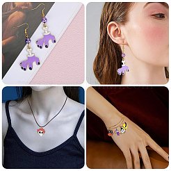 30 pièces 15 ensembles de pendentifs en alliage d'émail d'halloween de style&nbsp;ENAM-SZ0004-16