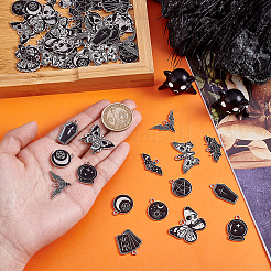 64 pendentif en alliage émaillé ton platine&nbsp;ENAM-HY0001-53