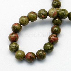 Naturali Unakite perle tonde fili&nbsp;G-S175-8mm