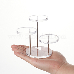 1 juego de soportes elevadores redondos de acrílico de 5 niveles para joyería&nbsp;ODIS-CN0001-06