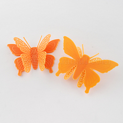 Solid Color Acrylic Cabochons, Butterfly, Coral, 52x78x20mm