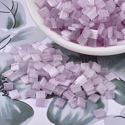 Miyuki Tila Perlen, japanische Saatperlen, 2-Loch, (tl2564) Seide blass Lavendel, 5x5x1.9 mm, Bohrung: 0.8 mm, über 118pcs / Flasche, 10 g / Flasche