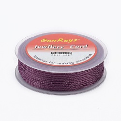 Hilos de nylon trenzado, teñido, púrpura, 2mm, alrededor de 9.84 yarda (9 m) / rollo