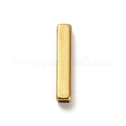 304ステンレス鋼ビーズ  長方形  ゴールドカラー  20x4x4mm  穴：2.8x2.8mm