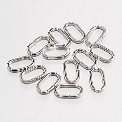 Oval Iron Jump Rings, Open Jump Rings, Platinum, 11x6x1.5mm