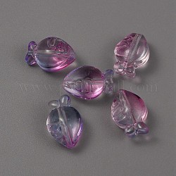 Perles vernissées manuelles, carotte, magenta, 12.5x8x6mm, Trou: 1mm