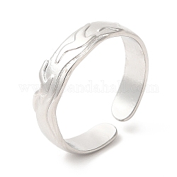 201 anillo de puño abierto de acero inoxidable, anillo de dedo de gaviota para mujer, anillo de pájaro en relieve, color acero inoxidable, nosotros tamaño 6 1/4 (16.8 mm), 4~5mm