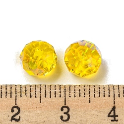 Perles en verre electroplate, rondelle, or, 8x6mm, Trou: 1.6mm, 100 pcs /sachet 
