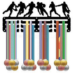 Спортивная тема железная вешалка для медалей настенная стойка для дисплея, 3-строчный, с винтами, спортивный, 130x290 мм