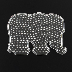 Plaques en plastique d'éléphant abc utilisés pour les perles à repasser 5x5mm diy, clair, 93x104x5mm