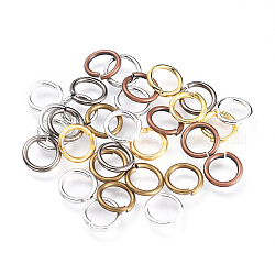 Anelli di ottone salto, anelli di salto aperti, colore misto, 18 gauge, 7x1mm, diametro interno: 5mm, 500g