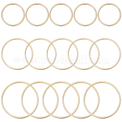 Beebeecraft 30Pcs 3 Styles Brass Linking Rings, Long-Lasting Plated, Round Ring, Real 24K Gold Plated, 22~35x1mm, Inner Diameter: 20~33mm, 10pcs/style