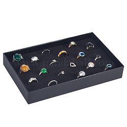 SUNNYCLUE 1Pc 36 Slots Ring Showcase Display Box Ring Organizer Boxes Rings Holders Insert Display Trays Transparent Packing Box for Business Selling Shows Jewellery Rings Earrings Storage Supply