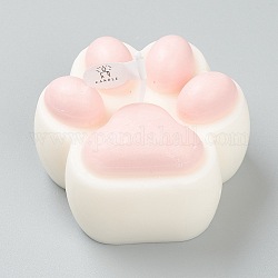 Cat Paw Shaped Aromatherapy Smokeless Candles, with Box, for Wedding, Party, Votives, Oil Burners and Christmas Decorations, Pink, 6.4x6.8x4cm