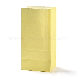 長方形のクラフト紙袋  ハンドルなし  ギフトバッグ  ライトカーキ  9.1x5.8x17.9cm