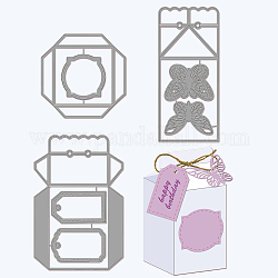 GLOBLELAND 3Set 3D Butterfly Box Cutting Dies Metal Gift Candy Box Frame Die Cuts Embossing Stencils Template for Paper Card Making Decoration DIY Scrapbooking Album Craft Decor