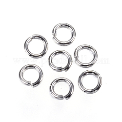 304 Edelstahl Ringe springen, offene Ringe springen, Edelstahl Farbe, 18 Gauge, 5x1 mm, Innendurchmesser: 3 mm