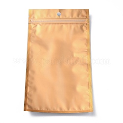 Пластиковая сумка с замком на молнии, сумки для хранения, мешок с самоуплотнением, верхнего уплотнения, с окном и вешалкой, прямоугольные, золотые, 22x12x0.2 см, односторонняя толщина: 3.1 мил (0.08 мм)