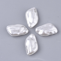 ABS-Kunststoff-Nachahmung Perlen, Nuggets, creme-weiß, 20.5x11.5x5 mm, Bohrung: 1.2 mm, ca. 840 Stk. / 500 g
