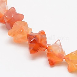 Natural Carnelian Bead Strands, Dyed & Heated, 6mm, Hole: 1mm, about 62pcs/strand, 16inch