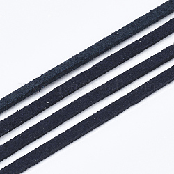 Шнуры из искусственной замши, искусственная замшевая кружева, берлинская лазурь, 2.5~2.8x1.5 мм, около 1.09 ярда (1 м) на прядь