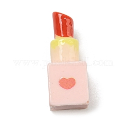 Opaque Resin Cosmetics Decoden Cabochons, Lipstick, 24x9.5x10mm