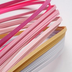6 цвета рюш бумаги полоски, розовые, 390x3 мм, о 120strips / мешок, 20strips / цвет
