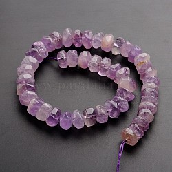 Natural Amethyst Beads Strands, Faceted, Rondelle, 14~16x7~9mm, Hole: 3~4mm, about 47~54pcs/strand, 15.3 inch