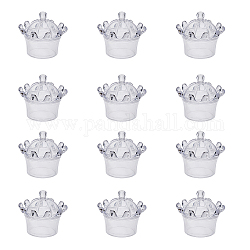 Kronenförmige Plastikdose für Süßigkeiten, mit Kappe, für die Aufbewahrung von Süßigkeiten für Hochzeitsfeiern, Transparent, 7.85x7.05 cm