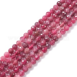 Rosso naturale perline tormalina fili, sfaccettato, tondo, grado aaa, 3.5mm, Foro: 0.6 mm, circa 124pcs/filo, 15.55 pollice (39.5 cm)