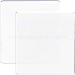 Plaque de pression en acrylique transparent, tampons de coupe, rectangle, clair, 19.5x15x0.3 cm, 19.5x15x0.5 cm, 2 pièces / kit